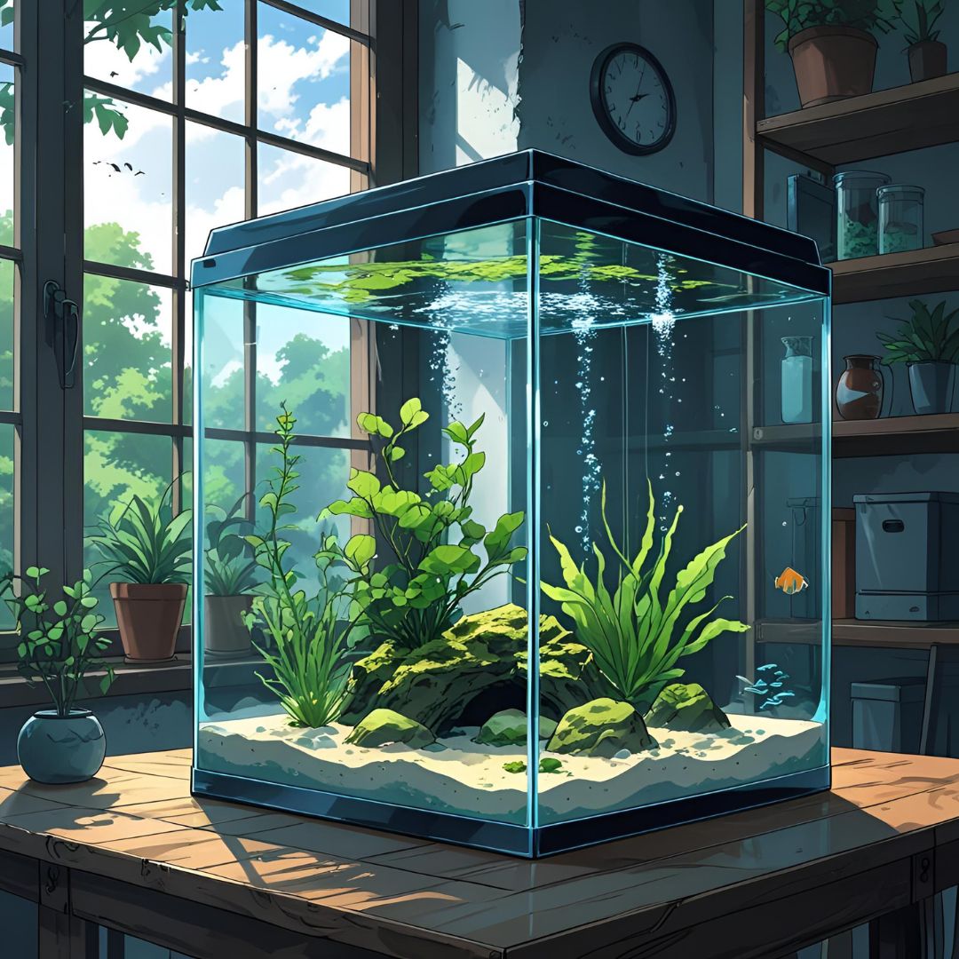 nano acuario sin mantenimiento de 13 Litros para casa u oficina