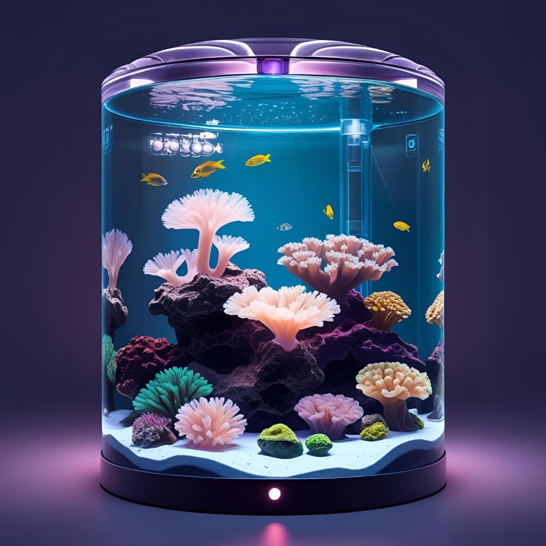 nano coral, el acuario con inteligencia artificial de mantenimiento automático